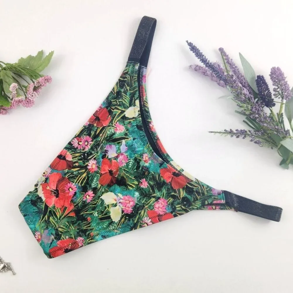 EXTRA LARGE Victoria's Secret Floral Print Swim Brazilian Bottom